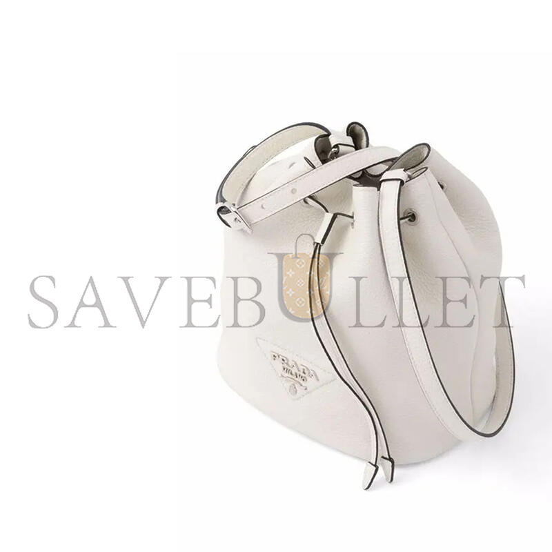 PRADA LEATHER BUCKET SHOULDER BAG CROSSBODY BAG REGULAR 1BE060 (25*20*14cm) 